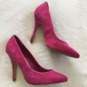 Steve Madden Hot Pink Suede Pumps sz8